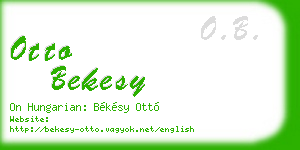 otto bekesy business card
